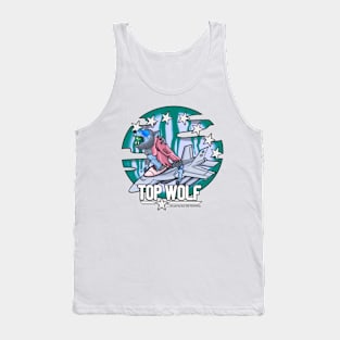 Top Wolf - Toxic Waste Blue Tank Top